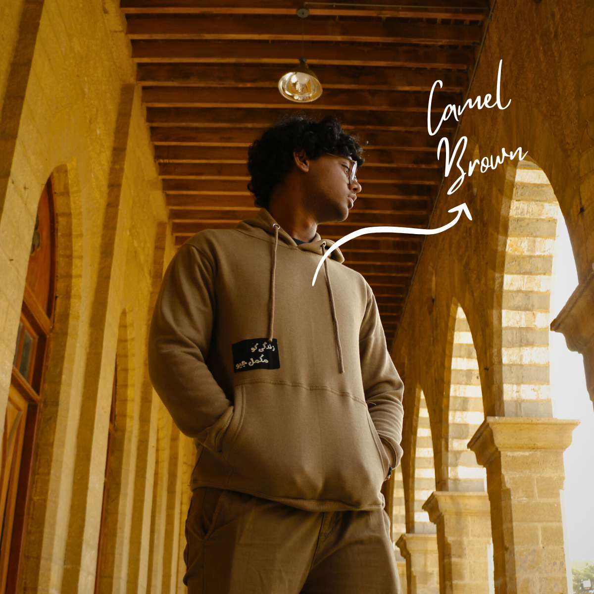 Patched Camel Earth Hoodie - The Proactive State