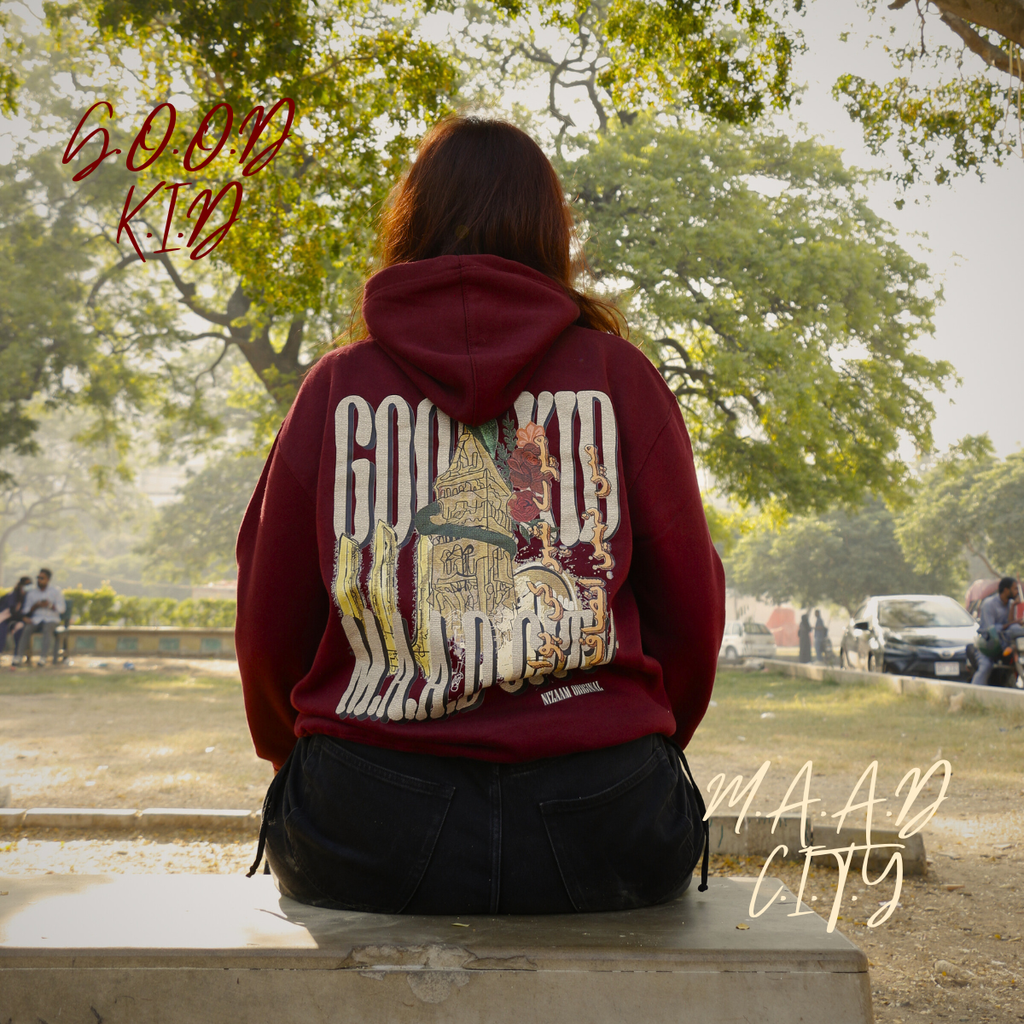 Maroon Hoodie - G.O.O.D  K.I.D  ,  M.A.A.D  C.I.T.Y